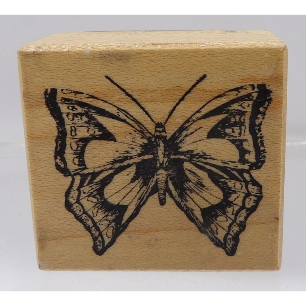 Butterfly Rubber Wood Stamp For Crafts & Scrapbooking by PSX Vintage 1989 -1⅞"x1